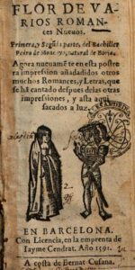 Flor de varios Romances Nueuos, Barcelona 1591